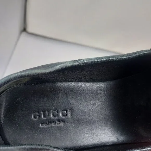 Gucci Brixton WOMENS Black Leather Horsebit Loafer - Picture 7 of 11
